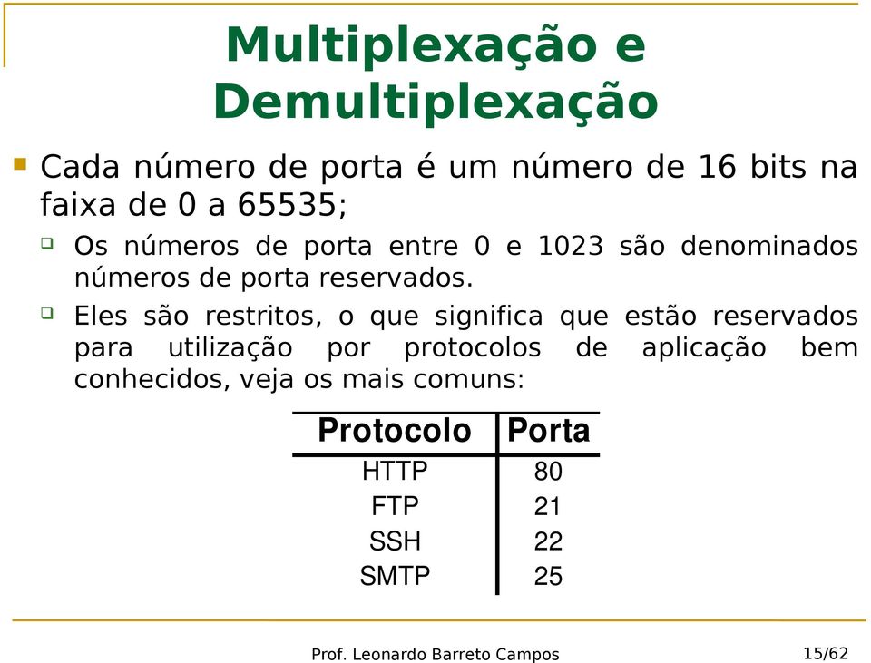 Eles são restritos, o que significa que estão reservados para utilização por protocolos de