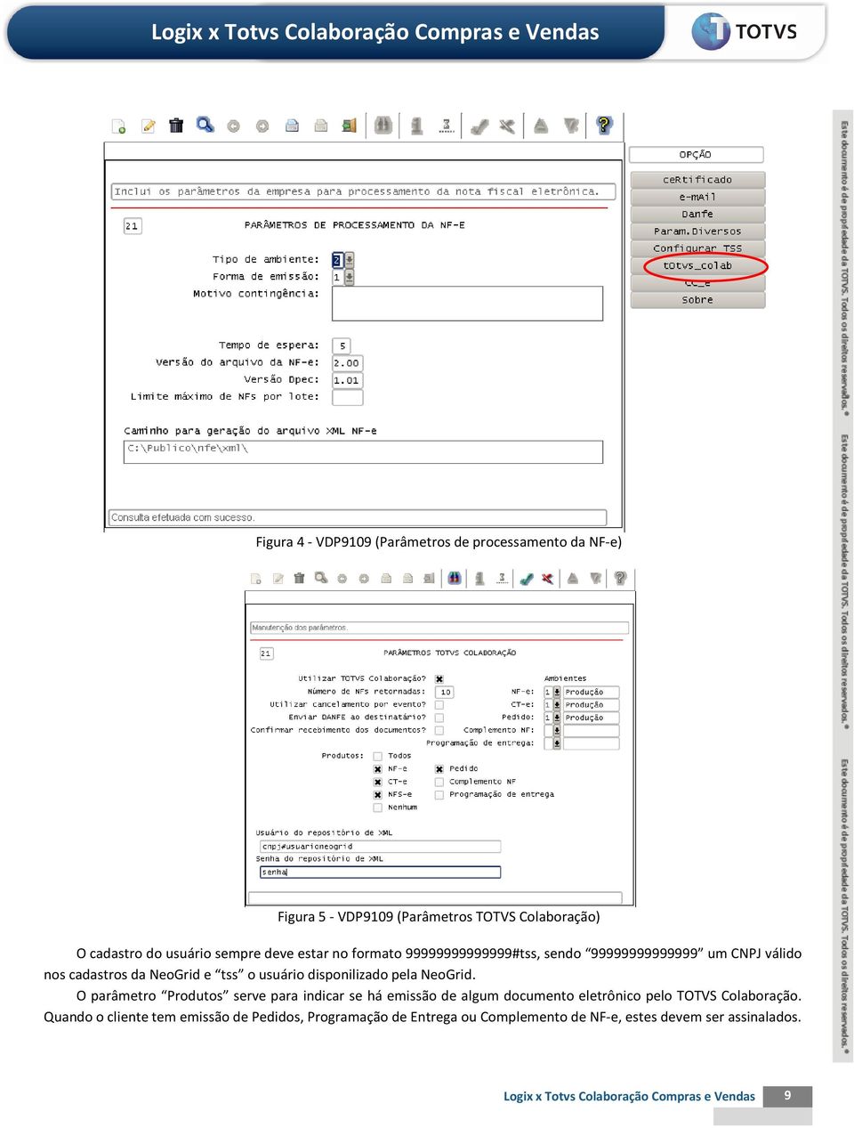 usuário disponilizado pela NeoGrid.