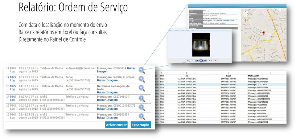 Baixe os relatórios em Excel ou faça