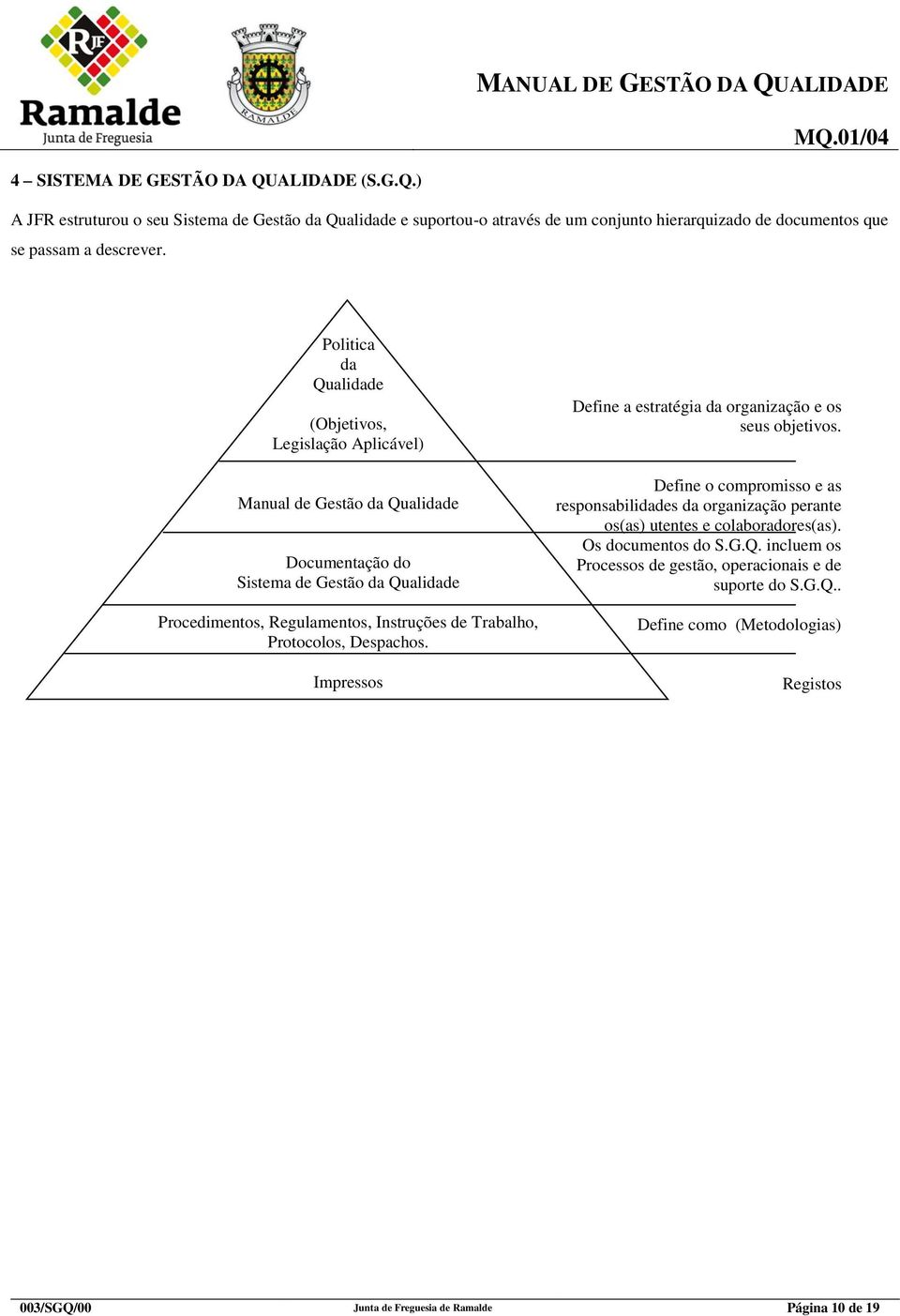 Protocolos, Despachos. Impressos Define a estratégia da organização e os seus objetivos.