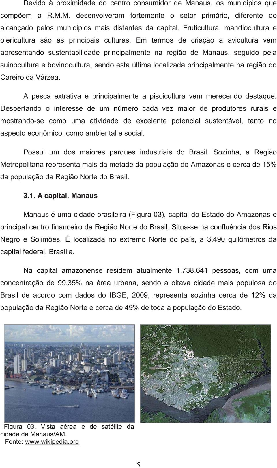 Em termos de criação a avicultura vem apresentando sustentabilidade principalmente na região de Manaus, seguido pela suinocultura e bovinocultura, sendo esta última localizada principalmente na