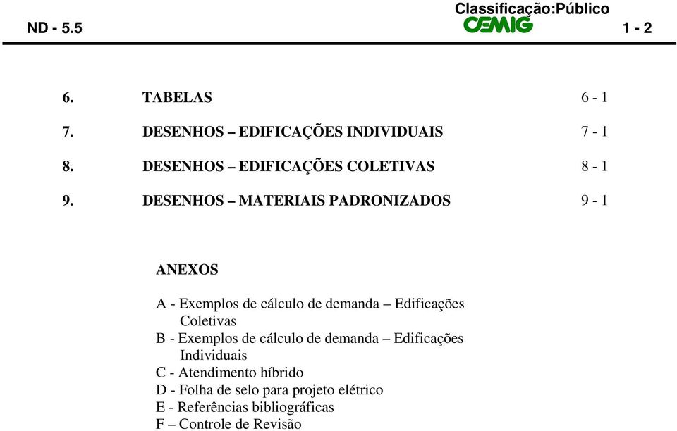 DESENHOS MATERIAIS PADRONIZADOS 9-1 ANEXOS A - Exemplos de cálculo de demanda Edificações