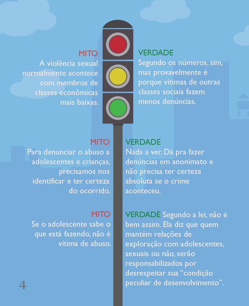 MITO Para denunciar o abuso a adolescentes e crianças, precisamos nos identificar e ter certeza do ocorrido. VERDADE Nada a ver.