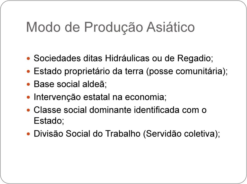 social aldeã; Intervenção estatal na economia; Classe social