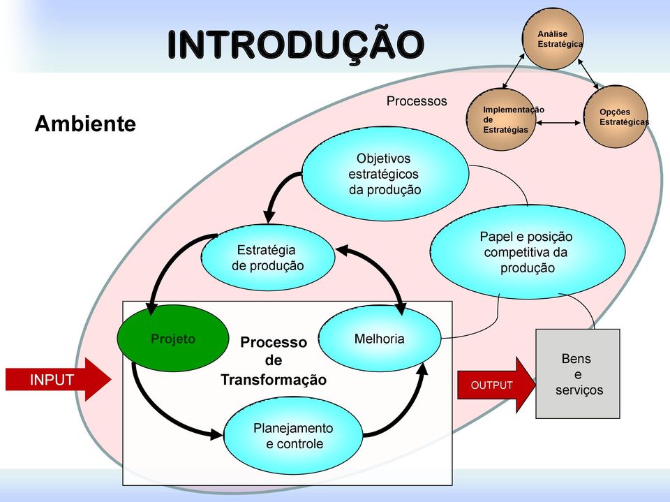 Estratégia de produção Papel e posição competitiva da produção INPUT