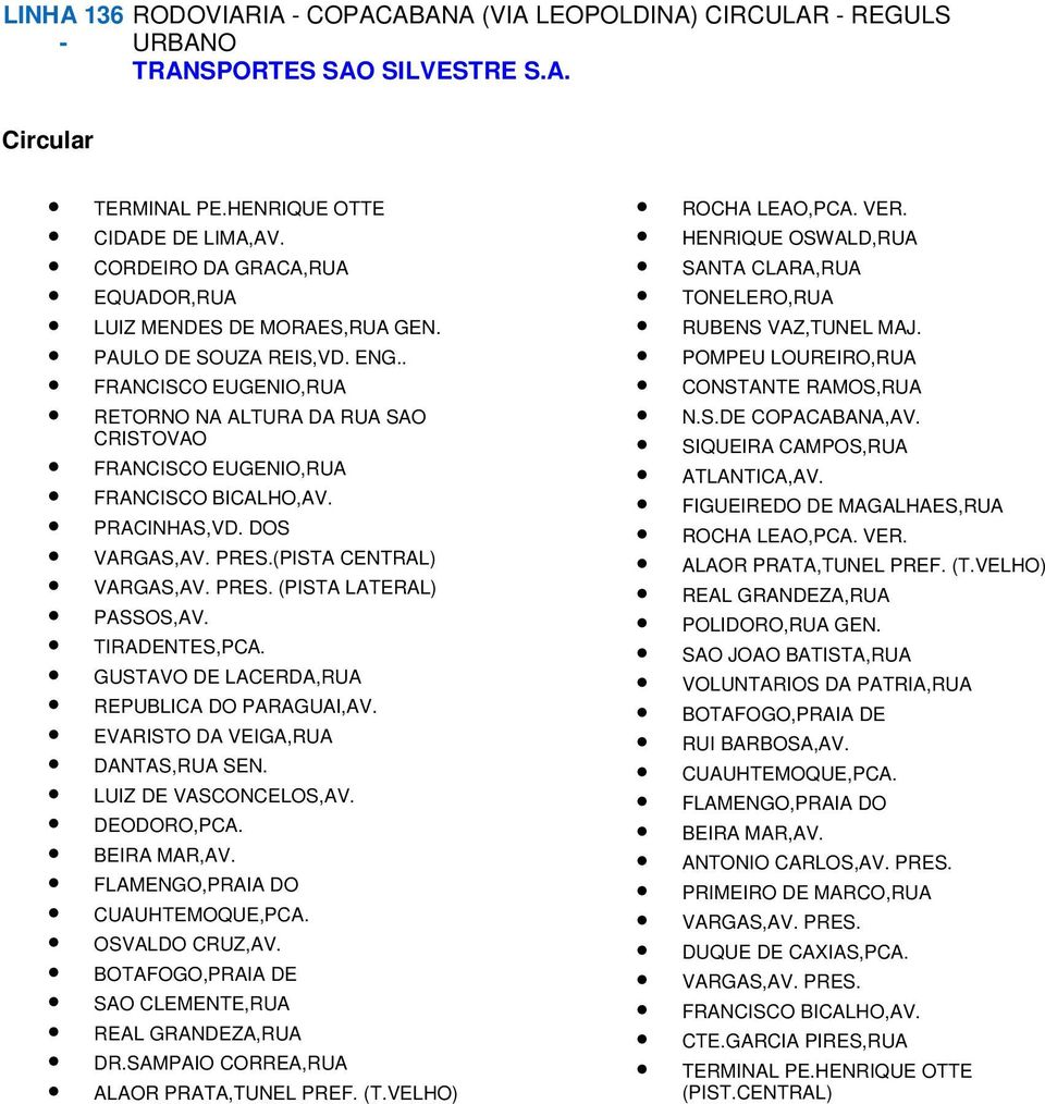 GUSTAVO DE LACERDA,RUA REPUBLICA DO PARAGUAI,AV. EVARISTO DA VEIGA,RUA DANTAS,RUA SEN. LUIZ DE VASCONCELOS,AV. DEODORO,PCA. BEIRA MAR,AV. FLAMENGO,PRAIA DO CUAUHTEMOQUE,PCA. OSVALDO CRUZ,AV.