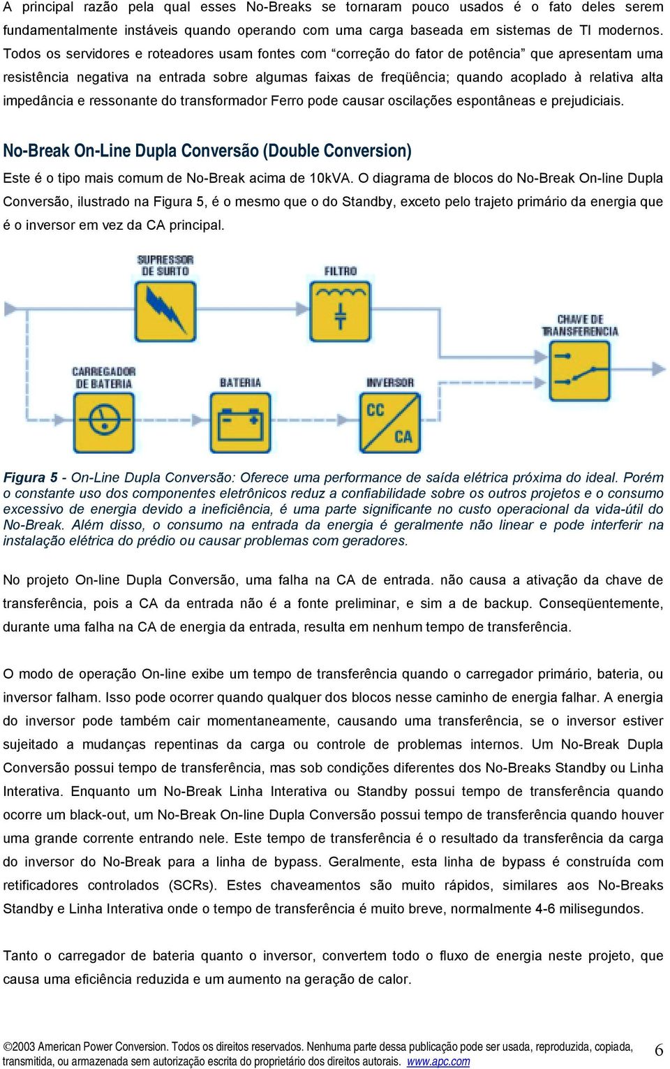 impedância e ressonante do transformador Ferro pode causar oscilações espontâneas e prejudiciais.