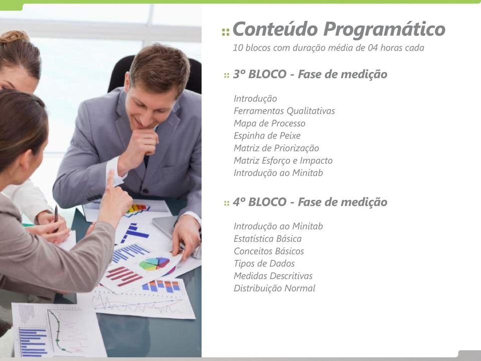 Matriz Esforço e Impacto Introdução ao Minitab 4º BLOCO - Fase de medição Introdução ao