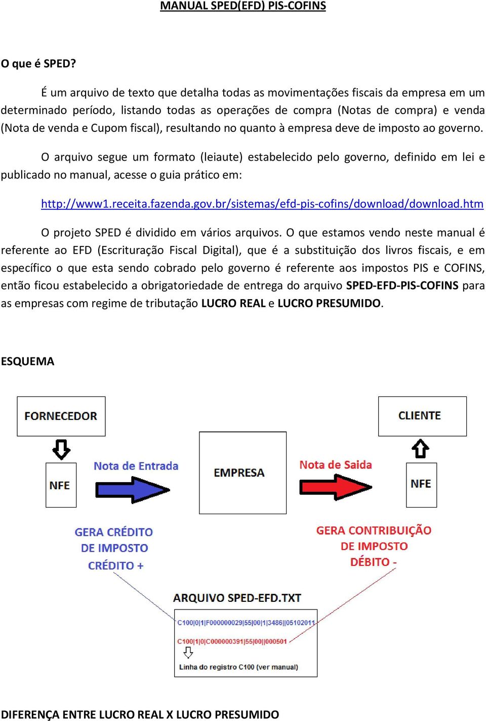 resultando no quanto à empresa deve de imposto ao governo. O arquivo segue um formato (leiaute) estabelecido pelo governo, definido em lei e publicado no manual, acesse o guia prático em: http://www1.