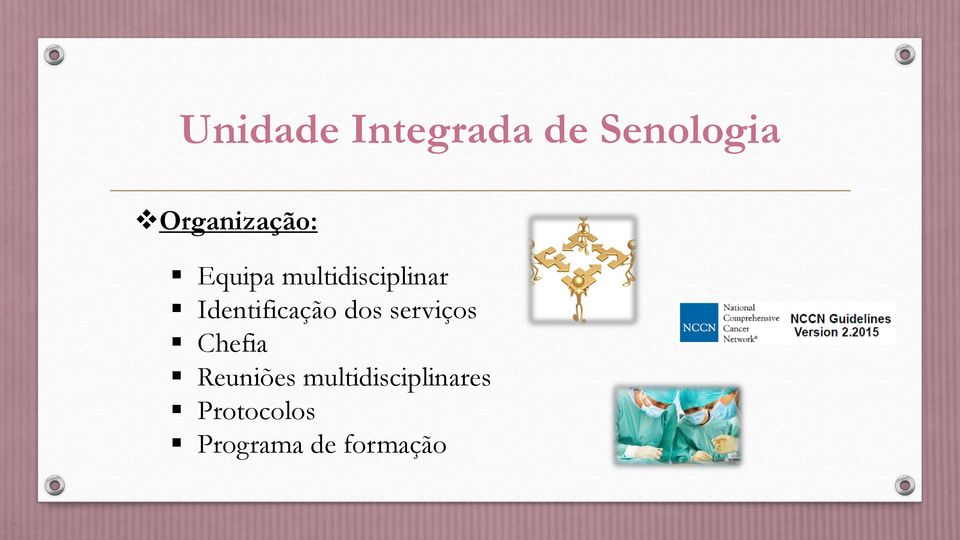 Identificação dos serviços Chefia