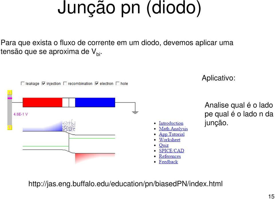 Aplicativo: Analise qual é o lado pe qual é o lado n da