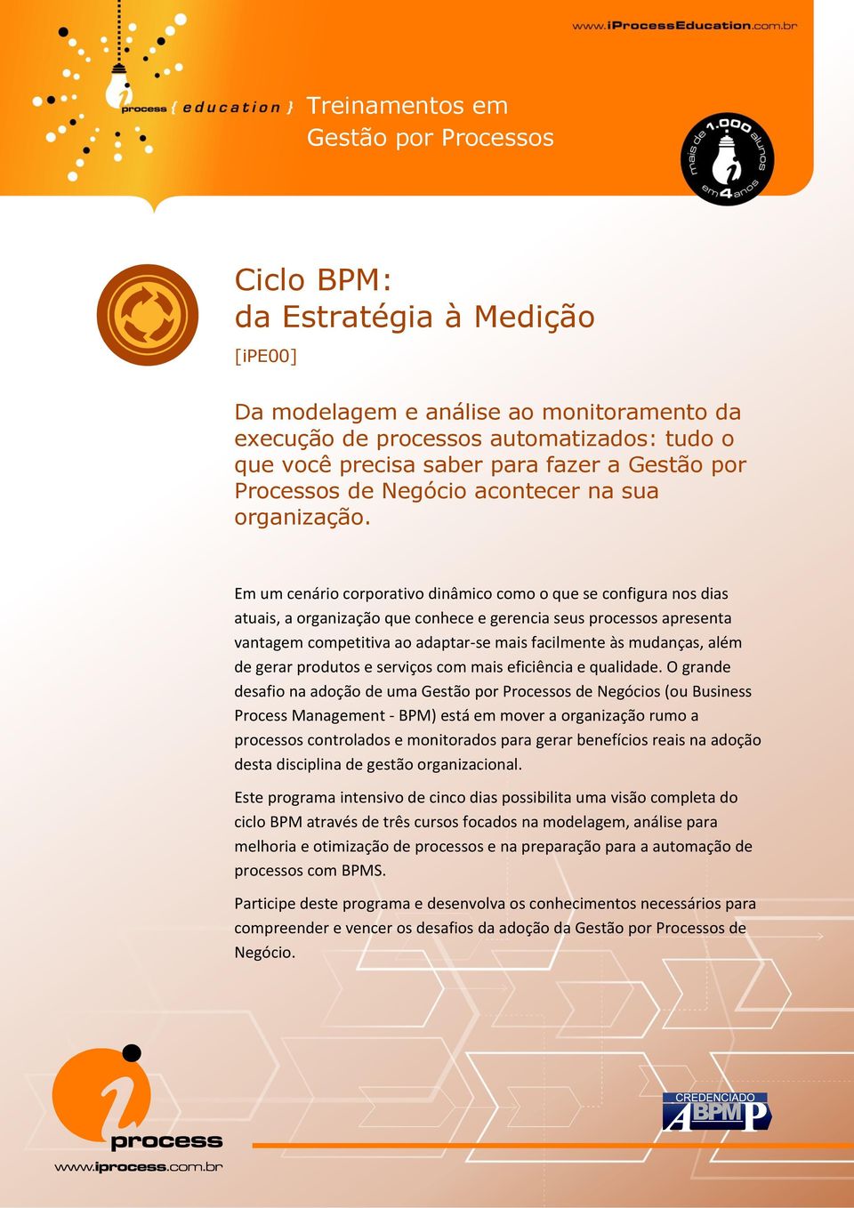 Em um cenário corporativo dinâmico como o que se configura nos dias atuais, a organização que conhece e gerencia seus processos apresenta vantagem competitiva ao adaptar-se mais facilmente às