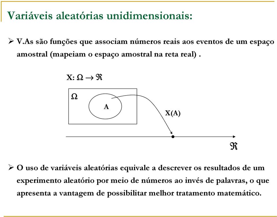 amostral na reta real).