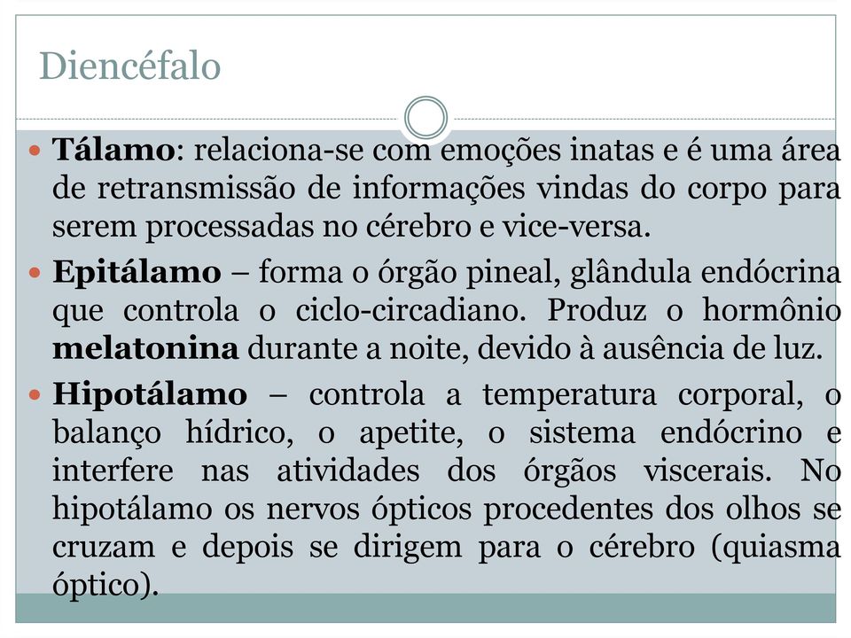 Produz o hormônio melatonina durante a noite, devido à ausência de luz.