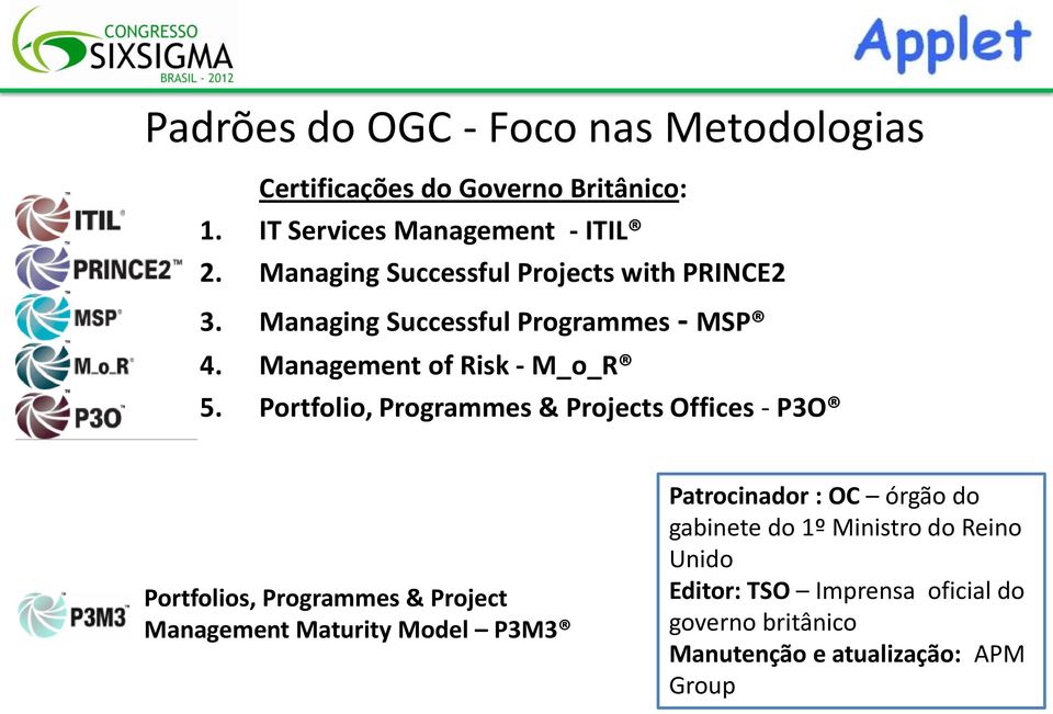 Portfolio, Programmes & Projects Offices - P3O Portfolios, Programmes & Project Management Maturity Model P3M3