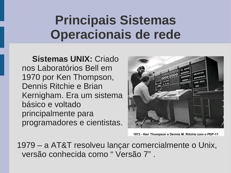 Era um sistema básico e voltado principalmente para programadores e