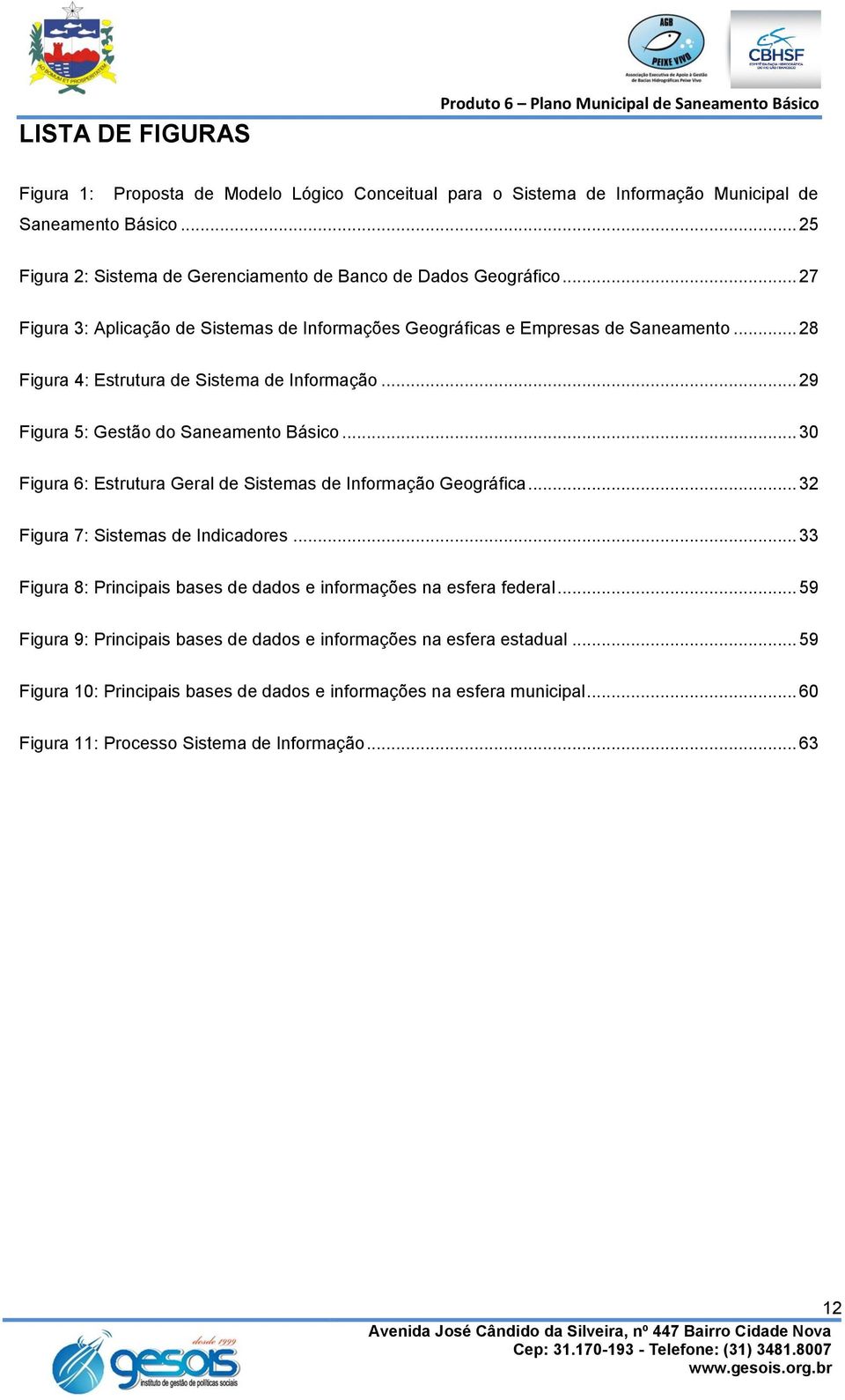 .. 28 Figura 4: Estrutura de Sistema de Informação... 29 Figura 5: Gestão do Saneamento Básico... 30 Figura 6: Estrutura Geral de Sistemas de Informação Geográfica.