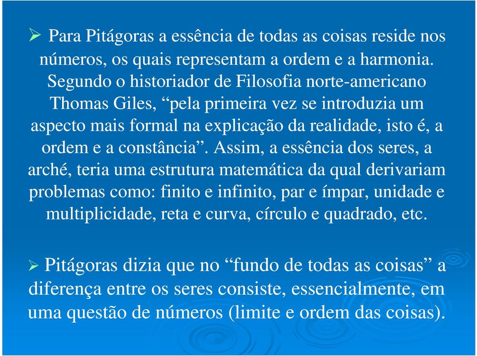 ordem e a constância.