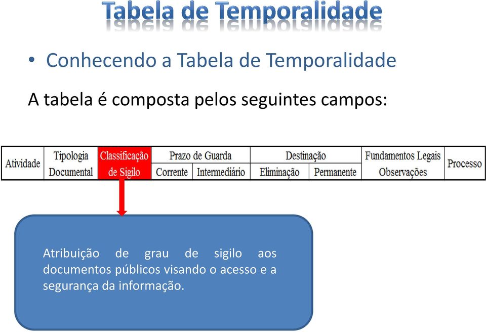 Atribuição de grau de sigilo aos documentos