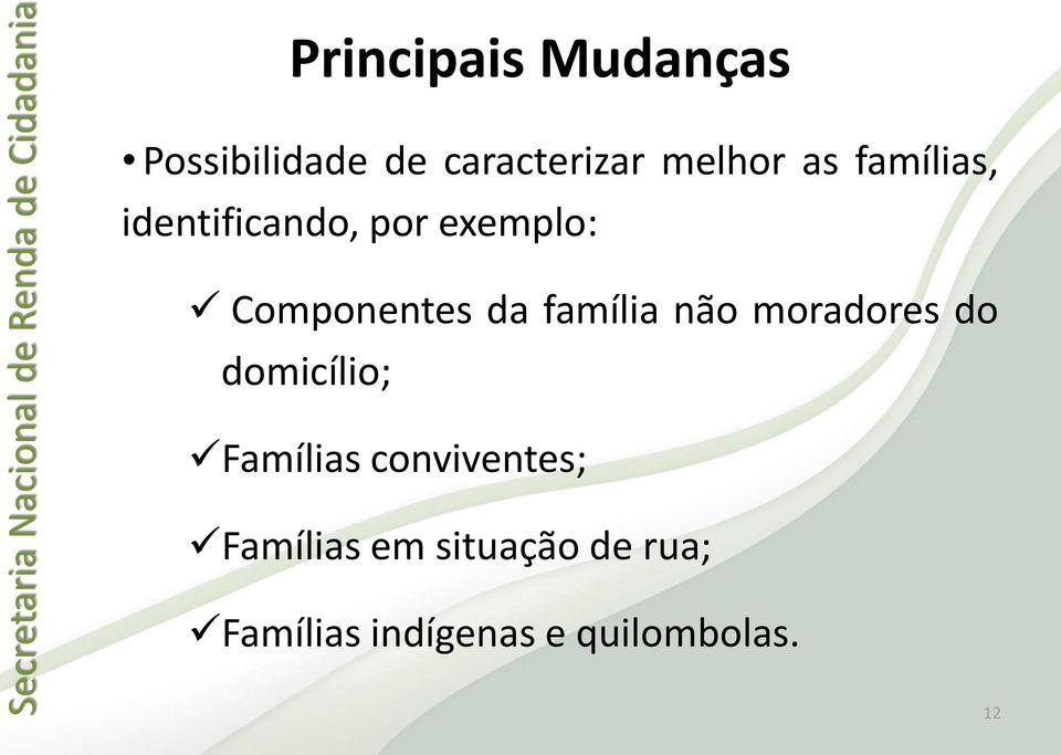 família não moradores do domicílio; Famílias conviventes;