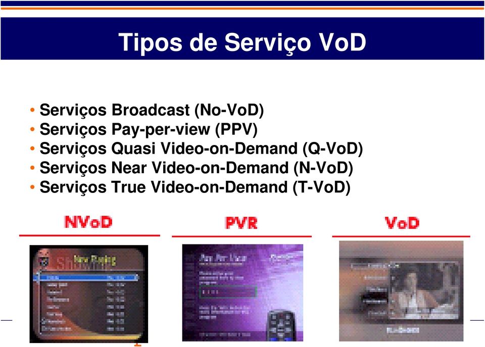 Quasi Video-on-Demand (Q-VoD) Serviços Near