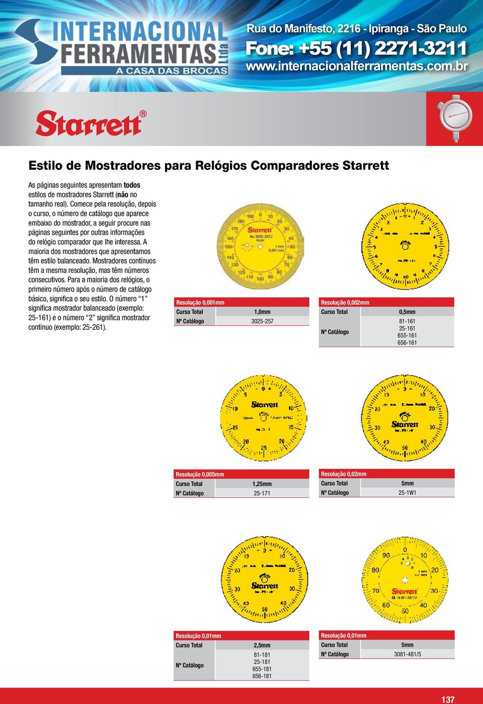 A maioria dos mostradores que apresentamos têm estilo balanceado. Mostradores contínuos têm a mesma resolução, mas têm números consecutivos.