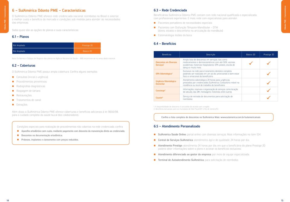 3 - Rede Credenciada Beneficiários SulAmérica Odonto PME contam com rede nacional qualificada e especializada, com profissionais experientes.