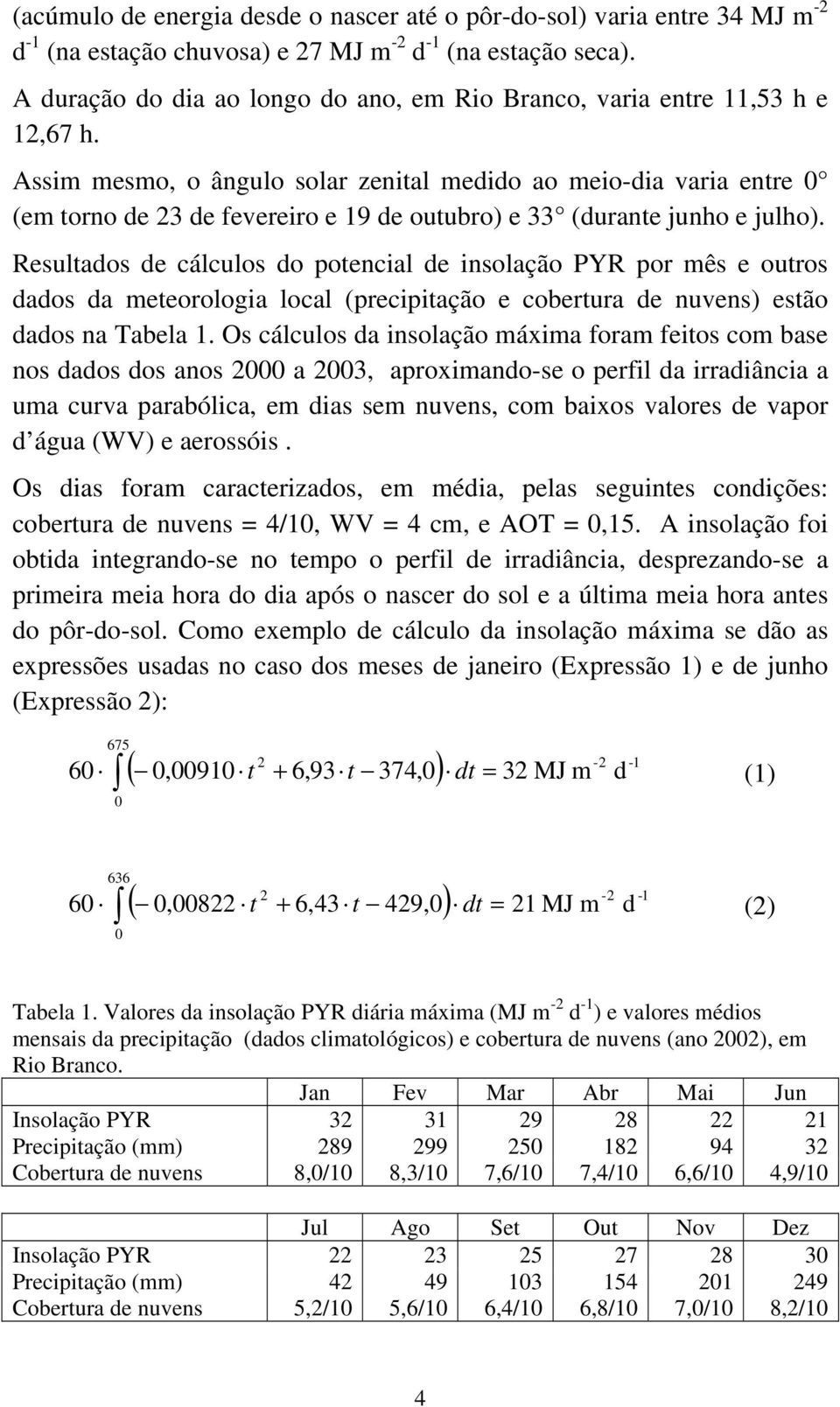 Assim mesmo, o ângulo solar zenital medido ao meio-dia varia entre 0 (em torno de 23 de fevereiro e 19 de outubro) e 33 (durante junho e julho).