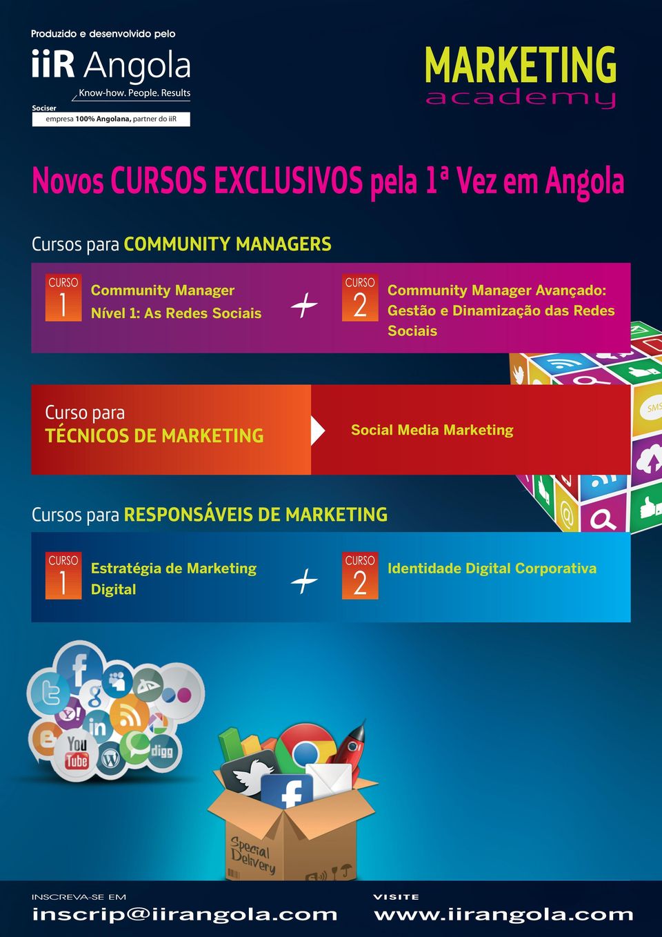 Avançado: Gestão e Dinamização das Redes Sociais Curso para TÉCNICOS DE MARKETING Social Media Marketing Cursos para