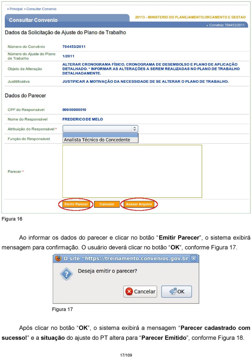 O usuário deverá clicar no botão OK, conforme Figura 17.