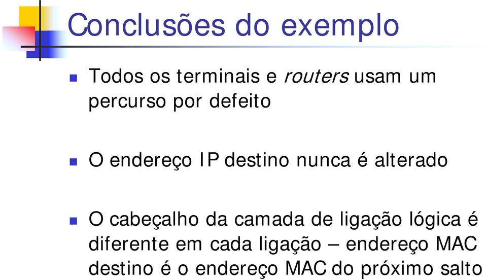 O cabeçalho da camada de ligação lógica é diferente em cada