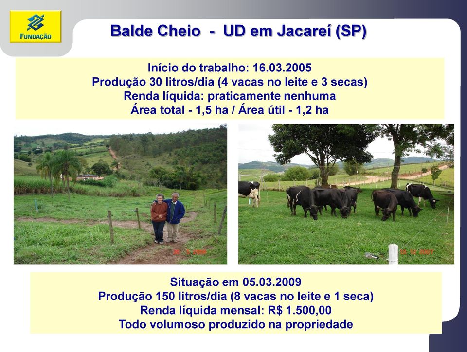 nenhuma Área total - 1,5 ha / Área útil - 1,2 ha Situação em 05.03.