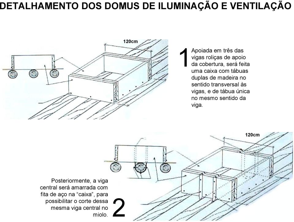 às vigas, e de tábua única no mesmo sentido da viga.