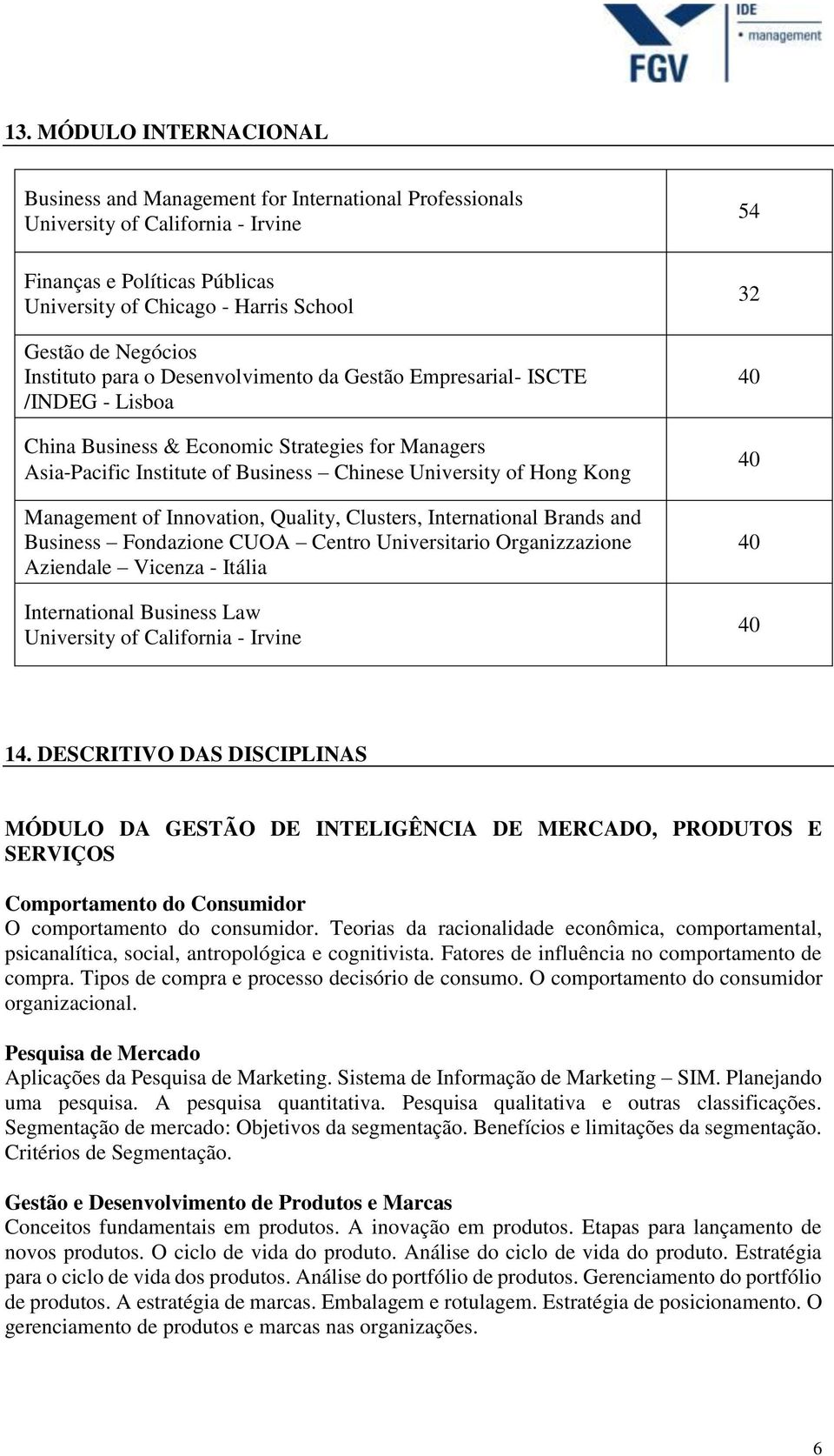 Kong Management of Innovation, Quality, Clusters, International Brands and Business Fondazione CUOA Centro Universitario Organizzazione Aziendale Vicenza - Itália International Business Law