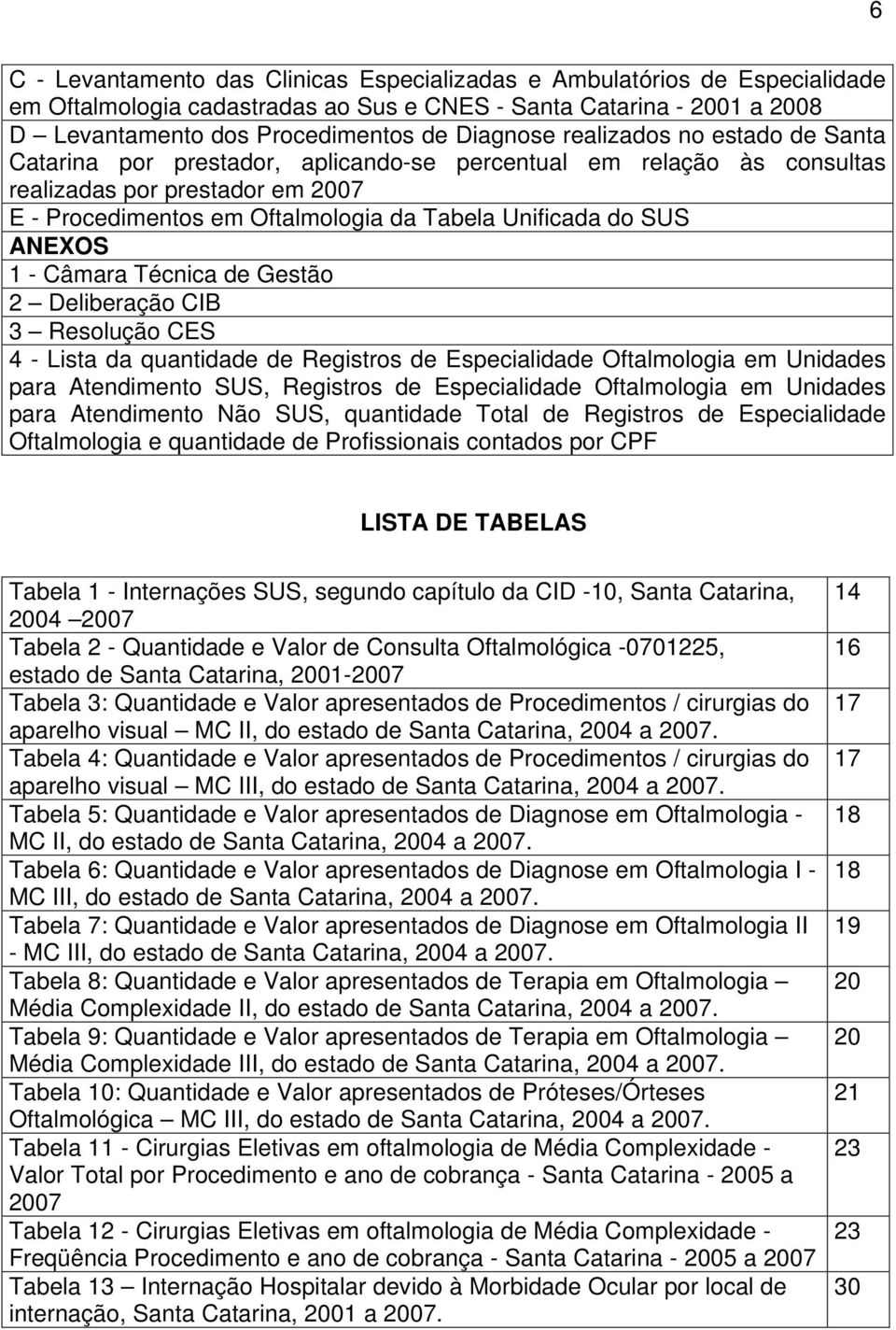 ANEXOS 1 - Câmara Técnica de Gestão 2 Deliberação CIB 3 Resolução CES 4 - Lista da quantidade de Registros de Especialidade Oftalmologia em Unidades para Atendimento SUS, Registros de Especialidade