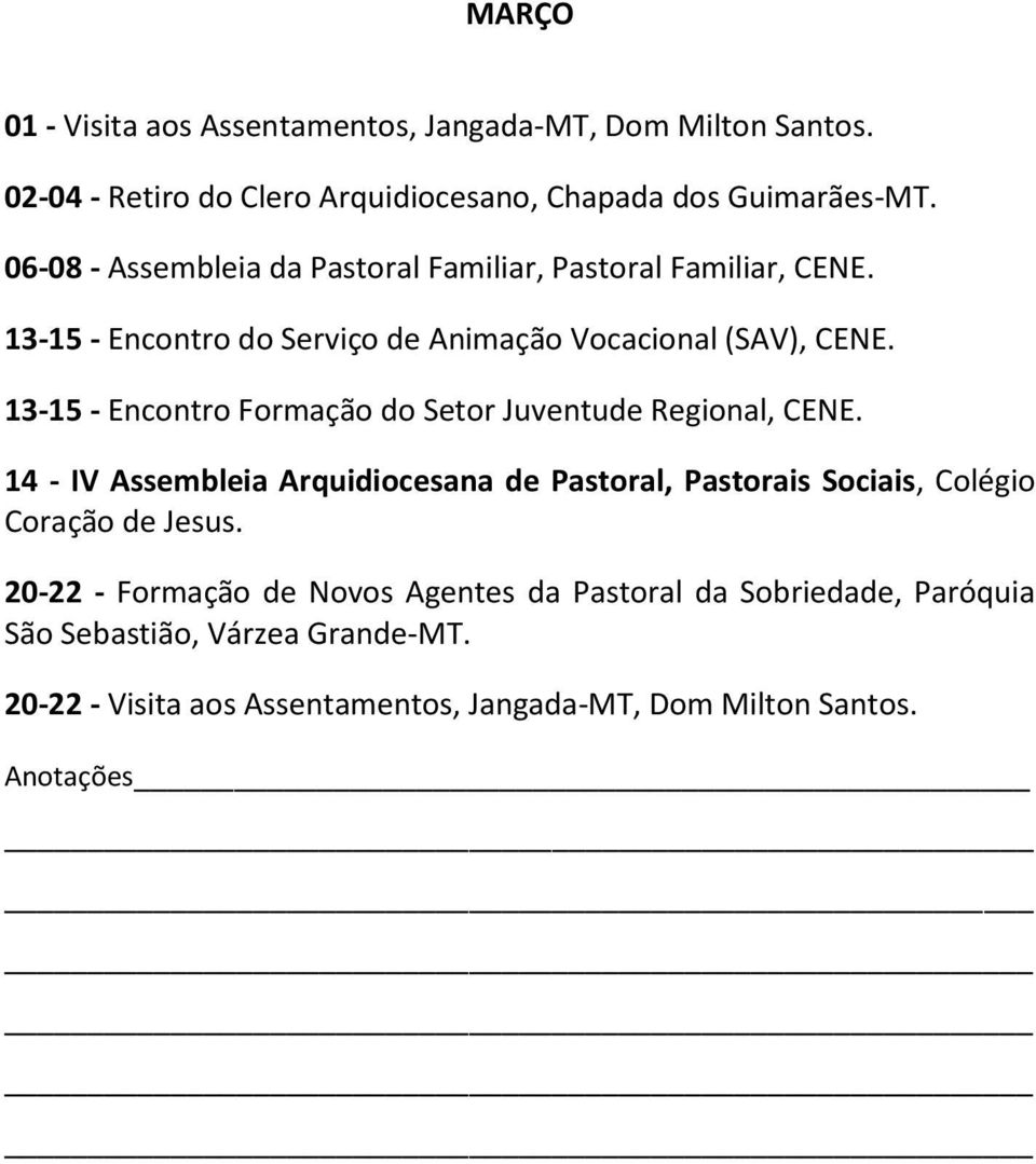 13-15 - Encontro Formação do Setor Juventude Regional, CENE.