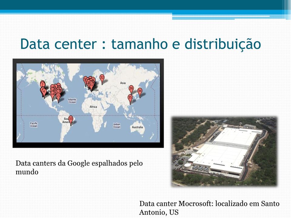 Google espalhados pelo mundo Data