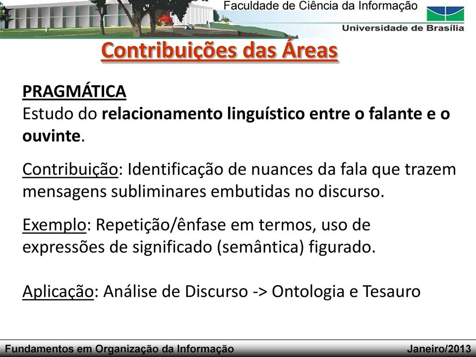 Contribuição: Identificação de nuances da fala que trazem mensagens subliminares