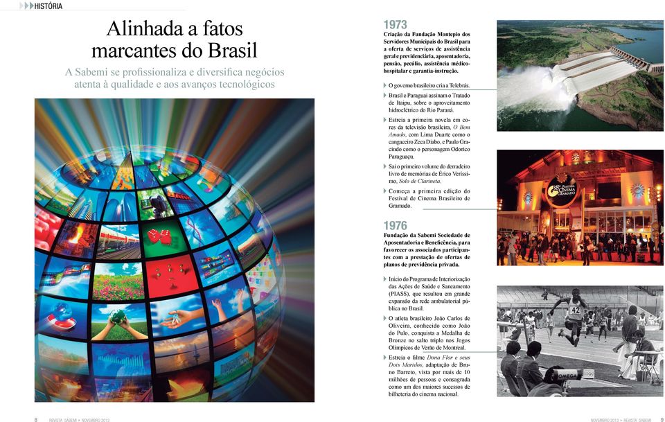 O governo brasileiro cria a Telebrás. Brasil e Paraguai assinam o Tratado de Itaipu, sobre o aproveitamento hidroelétrico do Rio Paraná.