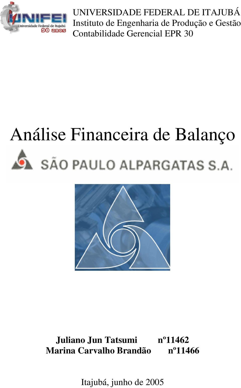 Gerencial EPR 30 Análise Financeira de Balanço Juliano