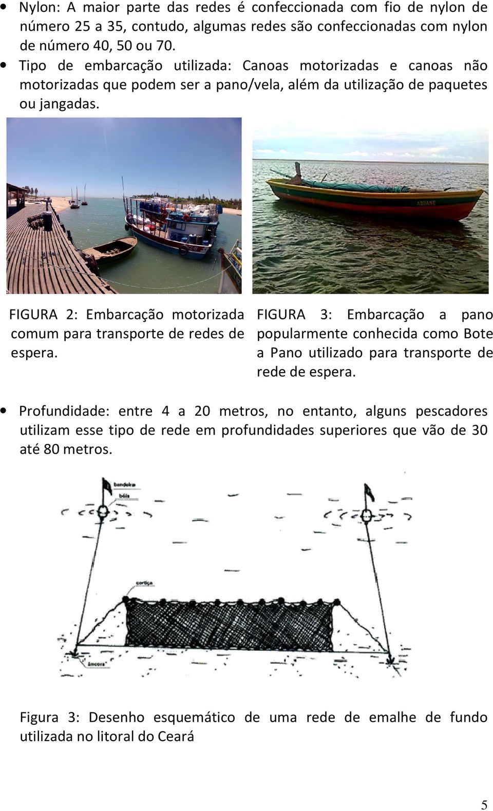 FIGURA 2: Embarcação motorizada comum para transporte de redes de espera.