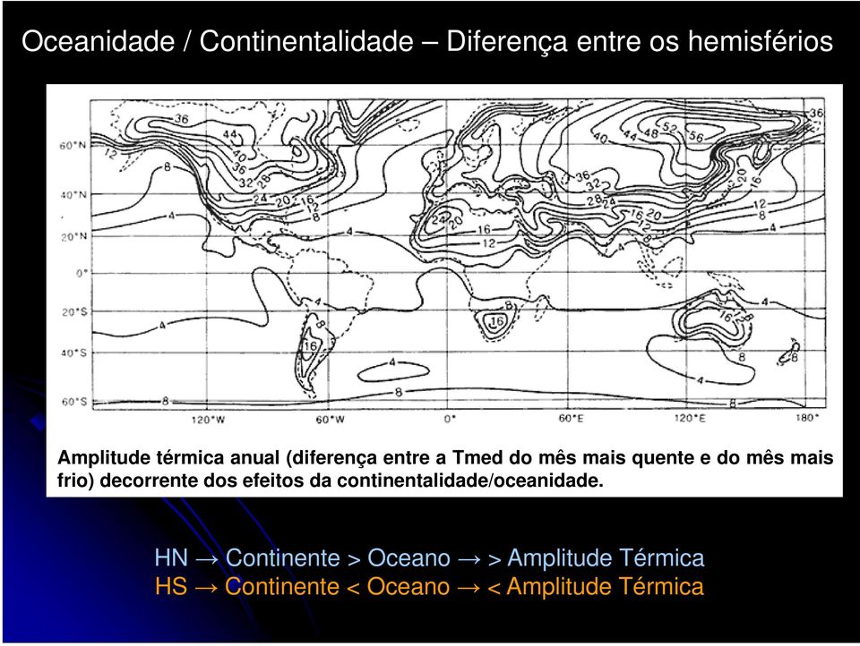 frio) decorrente dos efeitos da continentalidade/oceanidade.
