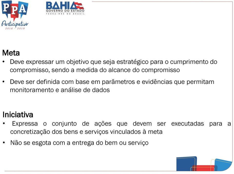 monitoramento e análise de dados Iniciativa Expressa o conjunto de ações que devem ser executadas