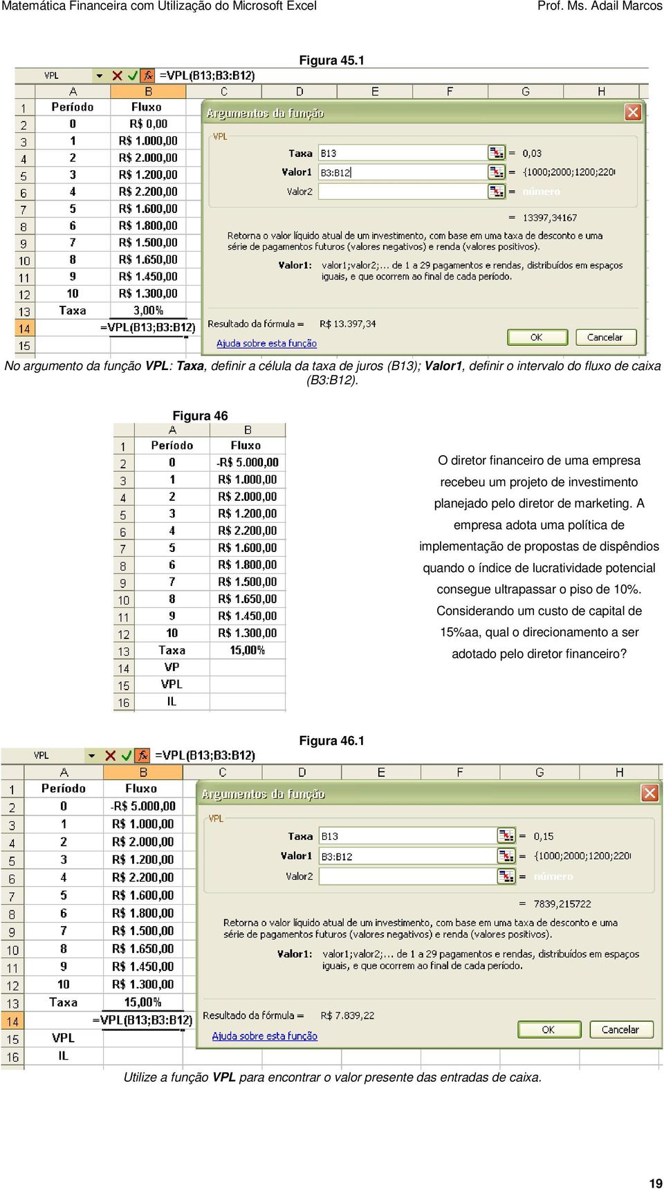 A empresa adota uma política de implementação de propostas de dispêndios quando o índice de lucratividade potencial consegue ultrapassar o piso de 10%.