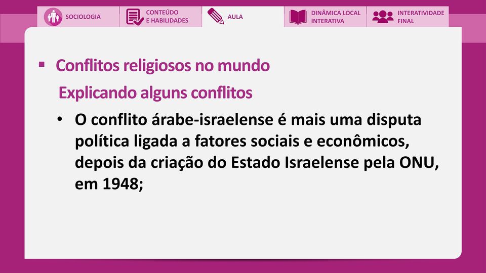 disputa política ligada a fatores sociais e