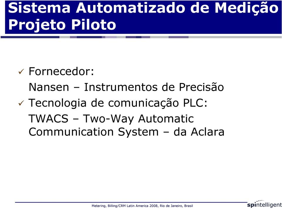 de comunicação PLC: TWACS Two-Way