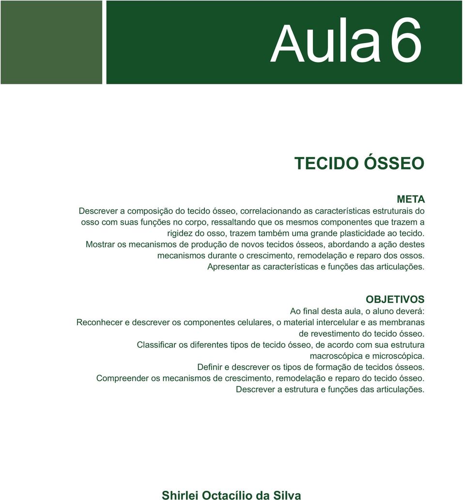 Mostrar os mecanismos de produção de novos tecidos ósseos, abordando a ação destes mecanismos durante o crescimento, remodelação e reparo dos ossos.