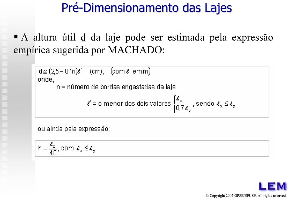 ser estimada pela expressão