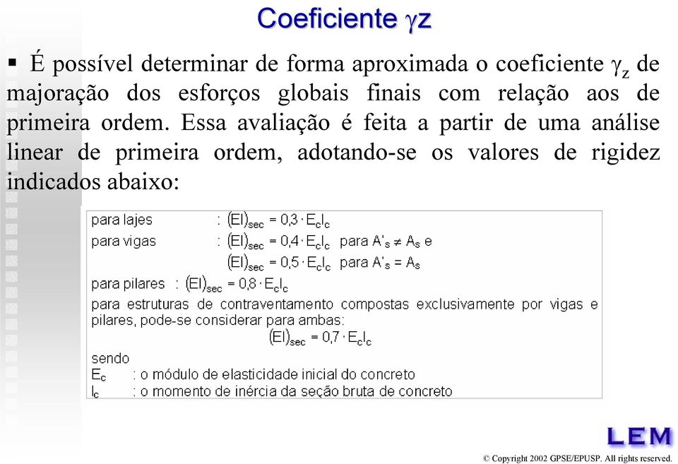 aos de primeira ordem.