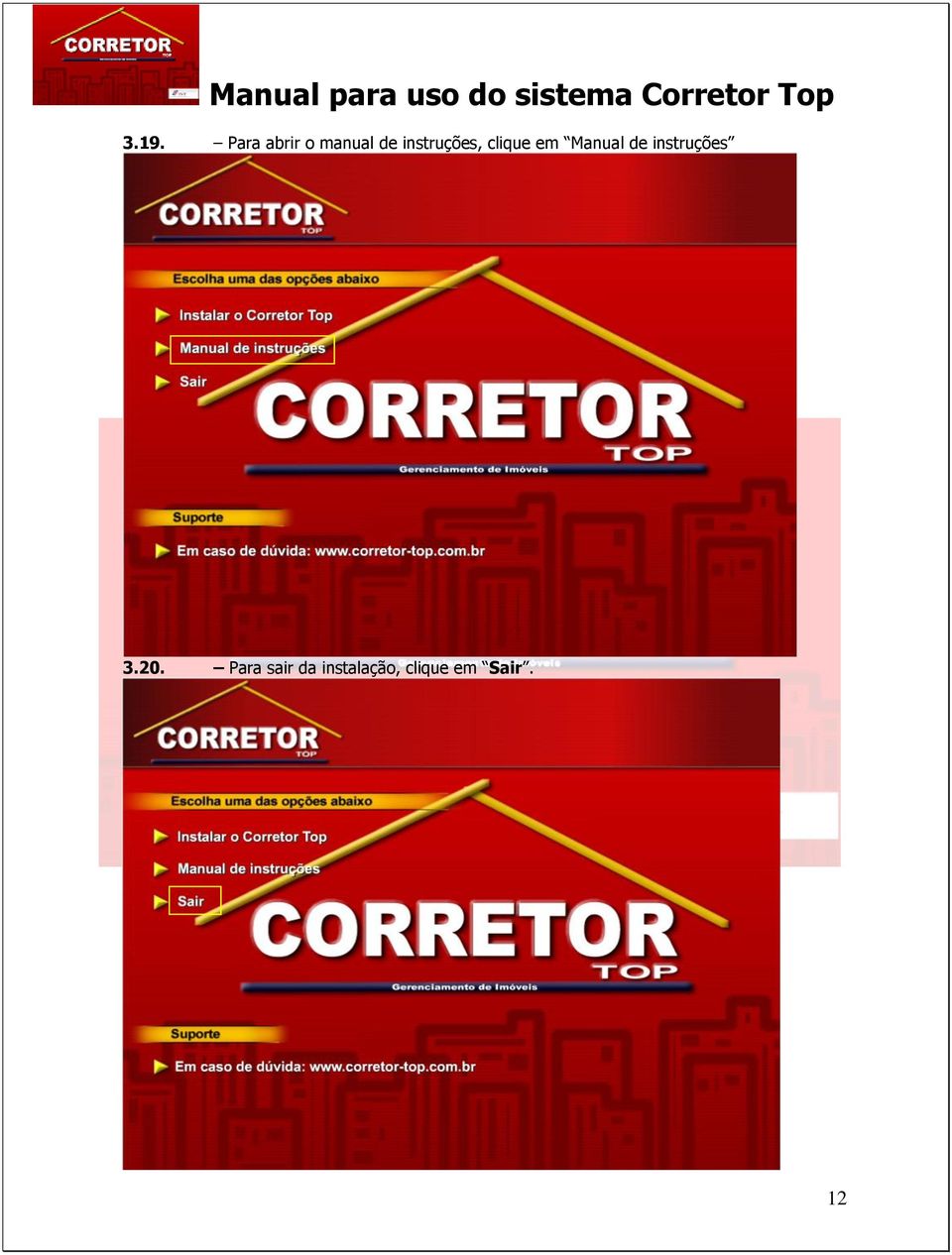 de instruções 3.20.